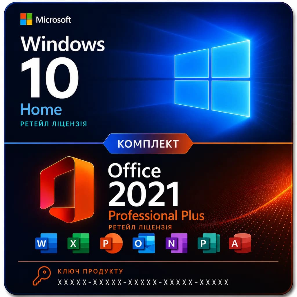 Windows 10 Home + Office 2021 Professional Plus